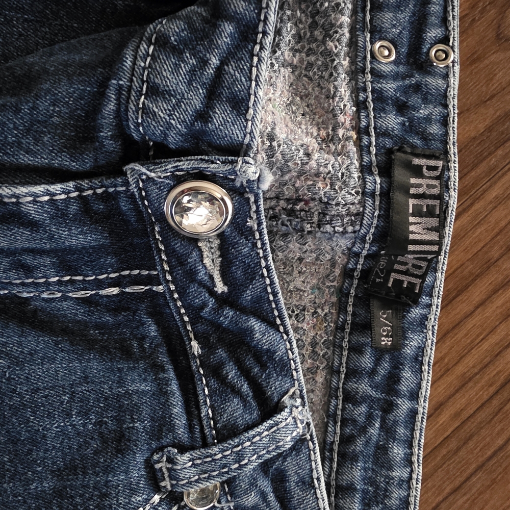 Rue21 Dark Blue Boot Cut Jeans with Silver Sequin Pocket Detail - Picture 5 of 5